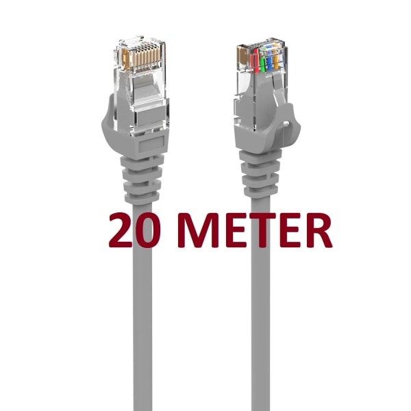 (2st) 20m - Nätverkskabel Cat5e - Internetkabel 20 meter