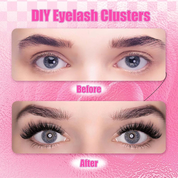 (iLashes.SE) Kluster DIY individuella fransar (0.07 D Curl 12-18mm 100D)