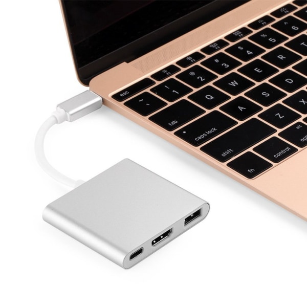 USB-C Multiport Adapter till USB (PD), HDMI 4K och USB-C