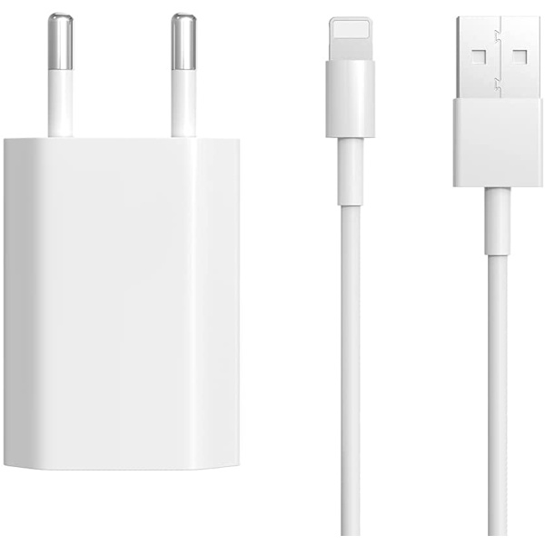 (2st) iPhone Laddare 6/7/8/X/11/12/13/14 PRO MAX + Lightning Kabel