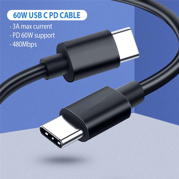 MAC/APPLE Synk- och laddkabel USB-C till USB-C 1M