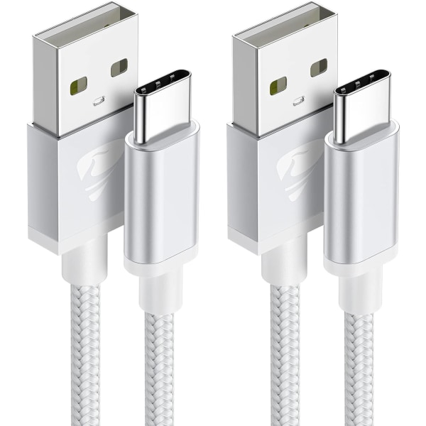 (2st) Laddsladd för Samsung Galaxy S25 S24 S22 S23 S9 S10 S20 S21  och iPhone 15 / 16 Pro Plus Max - 1M- Ladd (2-PACK) 1 meter