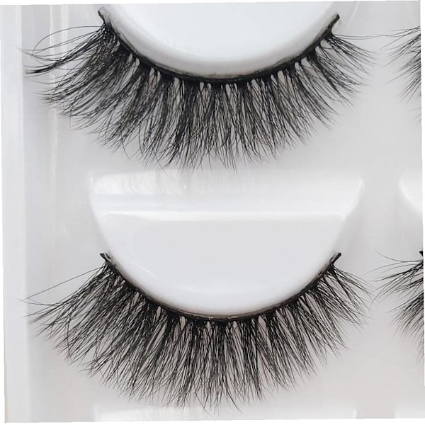 (iLashes.SE) 5-par lösögonfransar - 3D faux mink G806 svart (G-806)