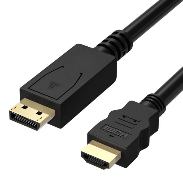 (2st) DisplayPort till HDMI kabel 4K UltraHD Hög hastighet (2 Meter)