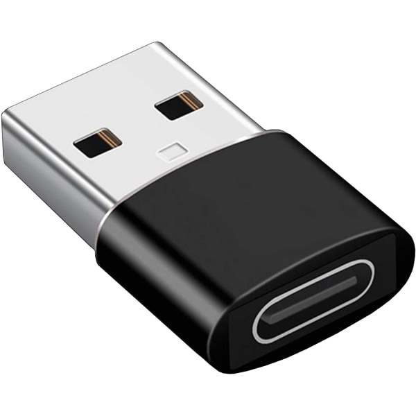 (5st) USB-adapter - USB typ A (hane) till USB-C (hona) - USB 3.1 Svart C-hona till A-hane