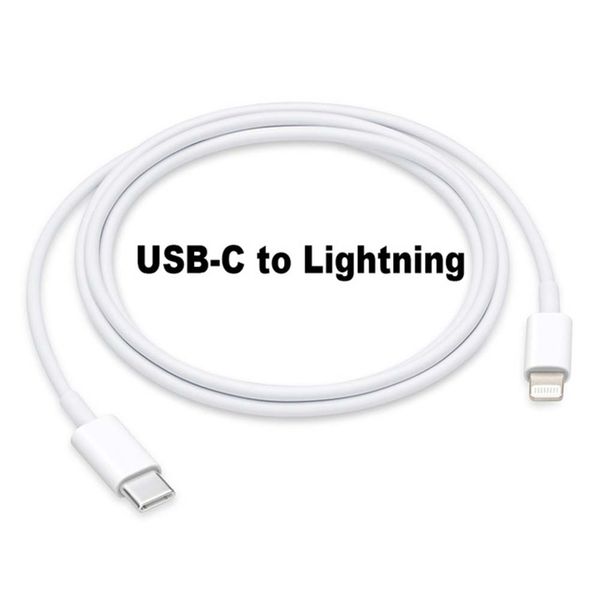 (2st) iPhone kabel för Apple 11/12/13 USB-C till Lightning 1M (2-PACK) 1 meter