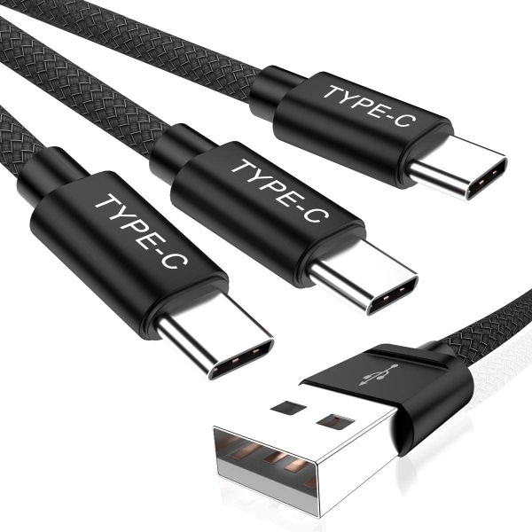 (3-PACK) 1Meter laddsladd- för PS5/ Xbox Series X/S USB-C (3-PACK) 1 meter