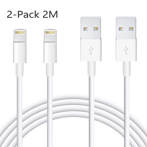 2-pack 2M Lightning laddare iPhone 13/12/11/ Xs/Max/X/8/7/6/5SE