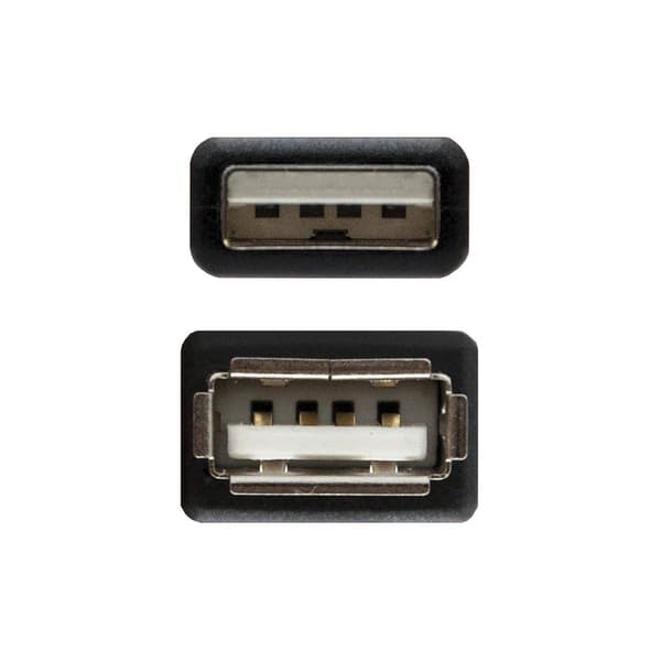 2-Pack Förlängningskabel USB - 3 meter Svart (hane-hona)