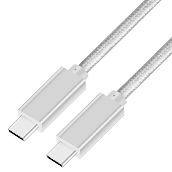 (2-PACK) Samsung Laddare OCH iPhone 15 , (3 meter) - Snabbladdare - USB-C Laddare - Kabel Vit