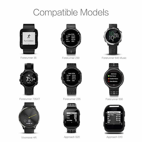 (5-PACK) Laddare Garmin Forerunner 235/735XT/630/645/230/Vivomove HR/Appr (Forerunner)