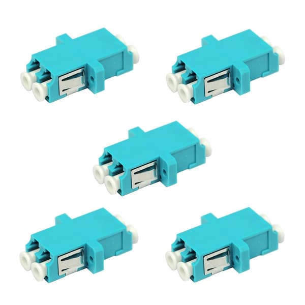 (5st) LC fiberoptisk adapter duplex OM3 OM4 OM5 kopplare