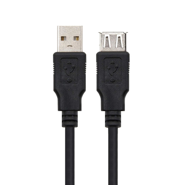 2-Pack Förlängningskabel USB - 3 meter Svart (hane-hona)
