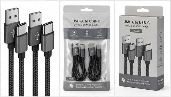 (2st) Laddsladd för Samsung Galaxy S25 S24 S9 S10 S20 S21 S22 S23 och iPhone 15 16 17 PRO PLUS MAX- ( 2 Meter) (2-PACK) 2 meter