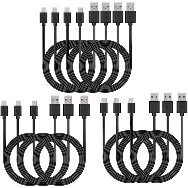 (10st) 10-Pack USB C Extra Lång (3M) PS5/PS4/SAMSUNG (10-PACK) (3M)