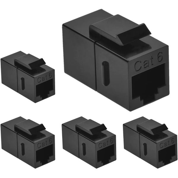 (5-PACK) RJ45 Skarvkontakt - Koppla ihop flera nätverkskablar (5-PACK)