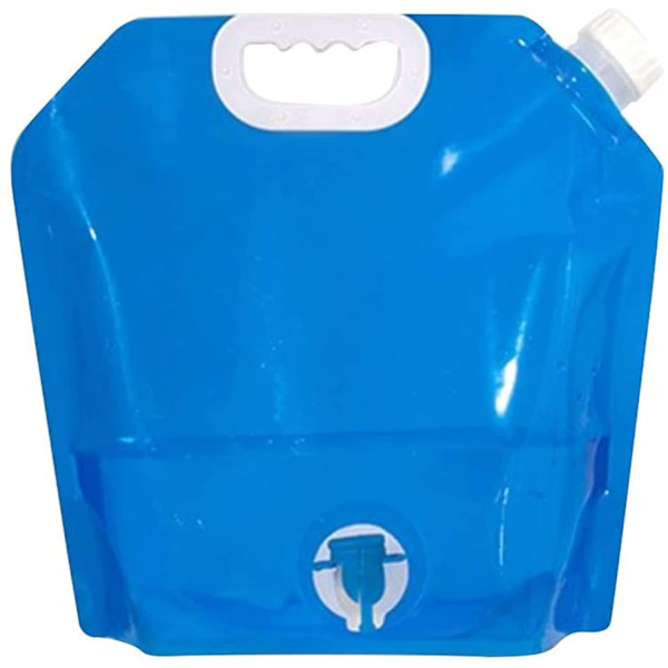 (5-PACK) Hopfällbar Vattenbehållare Utomhusvattenpåse - Blå 5L (5 Liter blå)