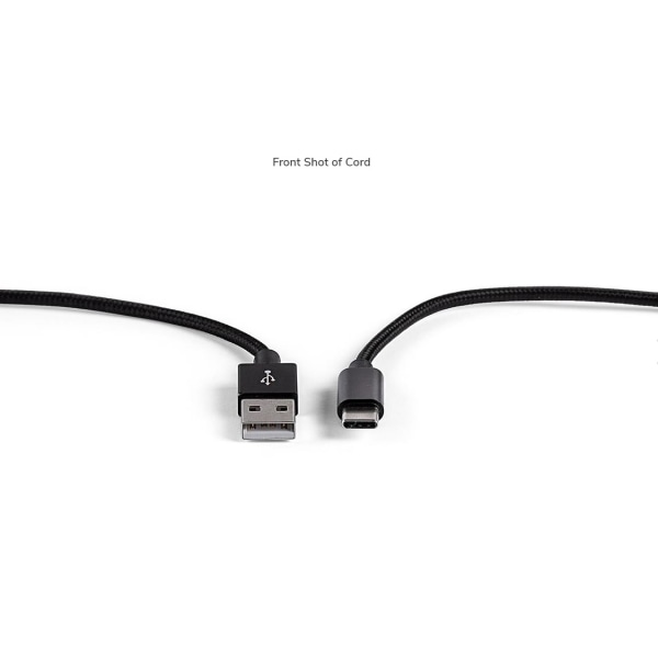 USB C MFL laddkabel (3M) Nylonflätad + Universell 1A Väggladdare