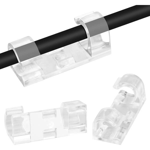 Kabelhållare Självhäftande för kablar (48-PACK) transparent (48-PACK)