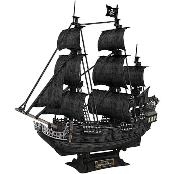 Båtmodell att bygga - Black Pearl-modell | Vuxen och barnmodell | 3D-pussel Vuxen | Barnmodell | Bate modell