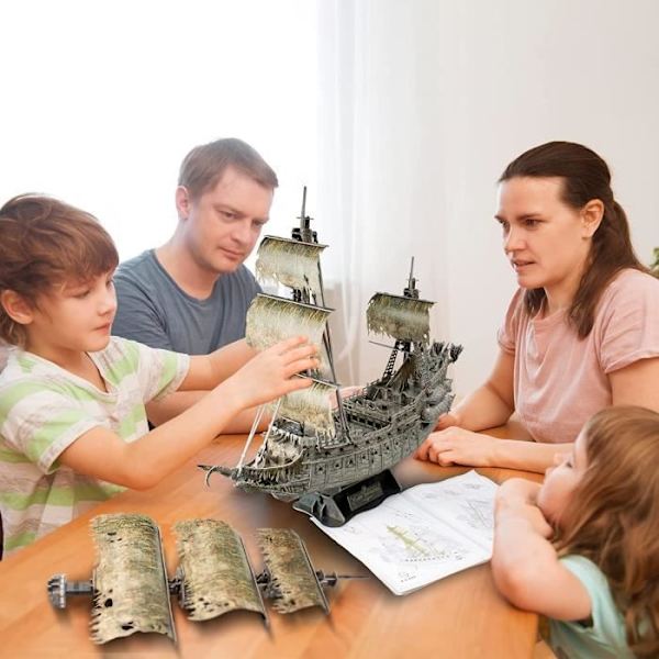 3D-pusselmodell Dutch Pirate Ship LED-ratt - 360 bitar - WORLD BRANDS Flerfärgad