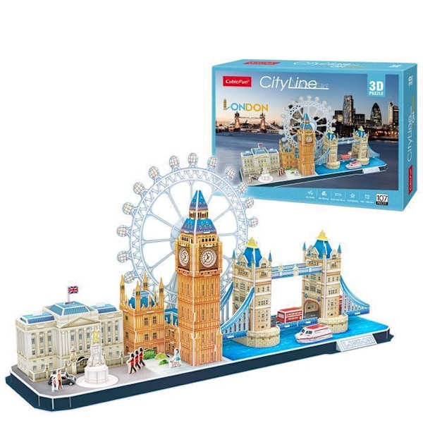 3D-puslespil - London City Line | 3D-puslespil for børn og 3D-puslespil for voksne | Børnepuslespil 8 år gammel