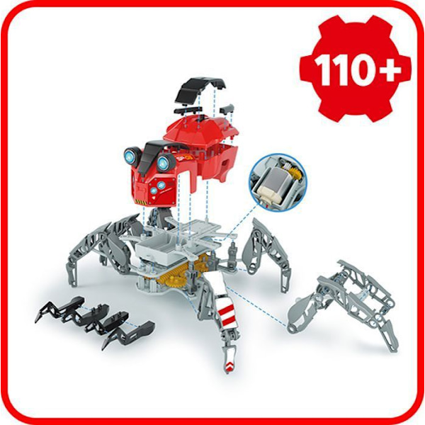 Xtrem Bots - Spider Bot- Robot Kit til at bygge 110 stykker
