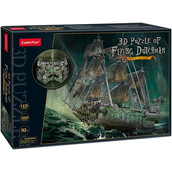 3D-puslespil model hollandsk piratskib LED-rat - 360 stykker - VERDENSMÆRKER Flerfärgad