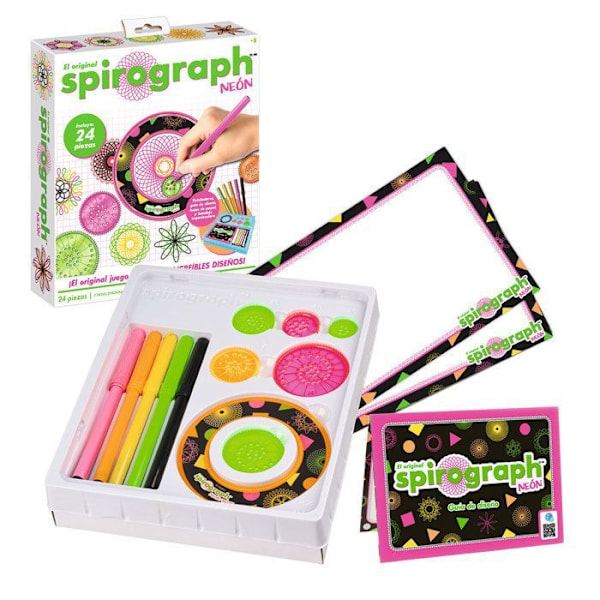 Feststad Spirograph Neon Spirograph Barn 8 år Mandala Designer Kit Mandala Barn Ritningssats för barn Kreativt spel Tjej 8 år