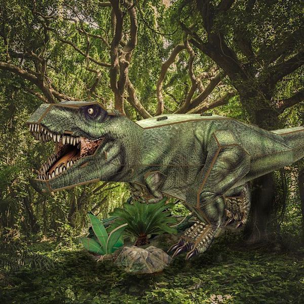 National Geographic, Tyrannosaurus Rex 3D-puslespil, 3D-puslespil til børn, dinosaurpuslespil, 3D-puslespil, modeller der skal samles