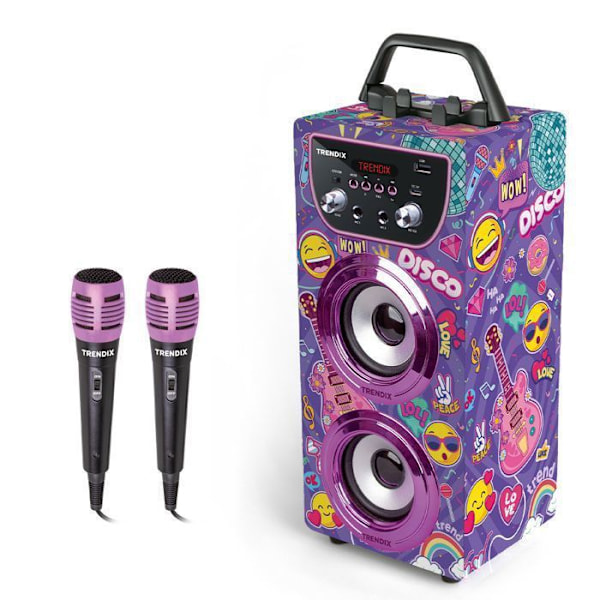 Bluetooth Karaoke Højttaler | Karaoke Børn 2 Mikrofoner | Trendix - Karaoke Børn Top Sanger