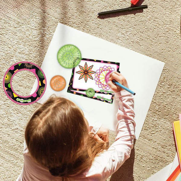 Festby Spirograph Neon Spirograph Child 8 Years Mandala Designer Kit Mandala Child Børnetegnesæt Creative Game Girl 8 år