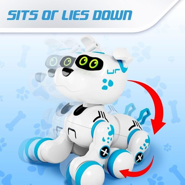 Xtrem Bots - Bobby Robot Dog | Robothundebarn | Interaktiv hund til børn | Legetøjsrobot fra 5 år og opefter | Elektroniske robotter