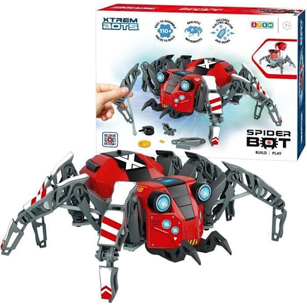 Xtrem Bots - Spider Bot- Robot Kit til at bygge 110 stykker