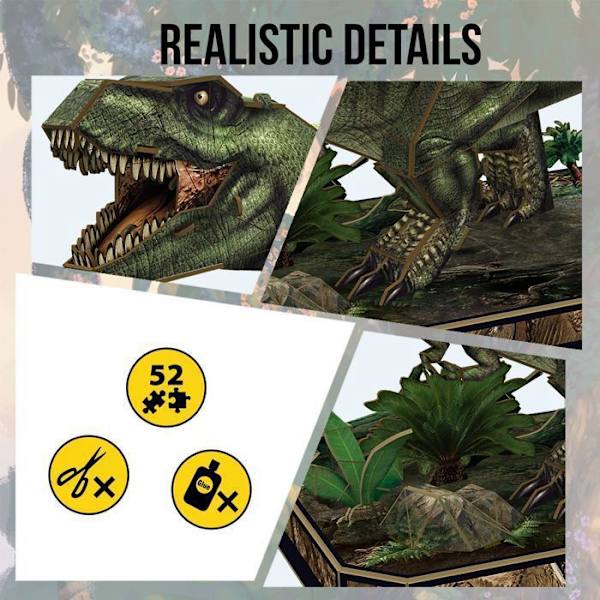 National Geographic, Tyrannosaurus Rex 3D-puslespil, 3D-puslespil til børn, dinosaurpuslespil, 3D-puslespil, modeller der skal samles