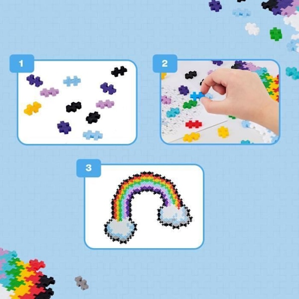 Plus Plus - Children's Rainbow Number Puzzle - Spel för barn - Spel för tjejer 5 år och uppåt Flerfärgad