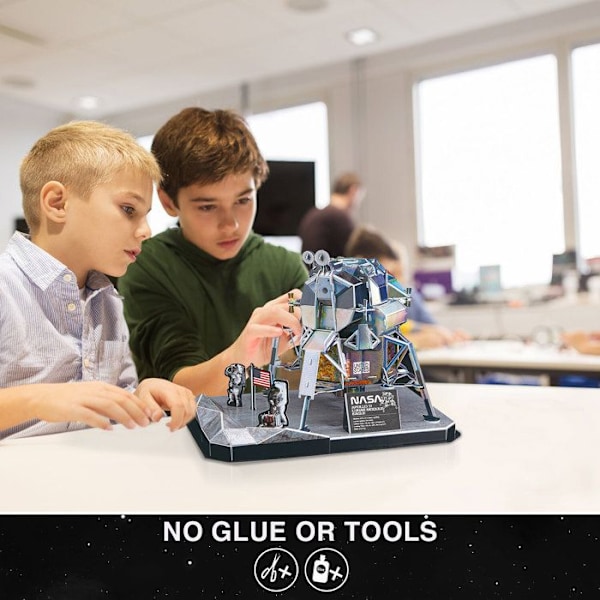 3D-puslespil Lunar Module Eagle, 3D-puslespil til børn, model til at bygge til voksne, gave til 8-årig dreng, modeller og modellering