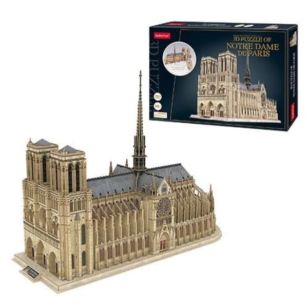 Notre Dame XL 3D-pussel - Världsmärken - 3D Led-pussel - 293 bitar - Vuxen 14 år eller äldre Flerfärgad