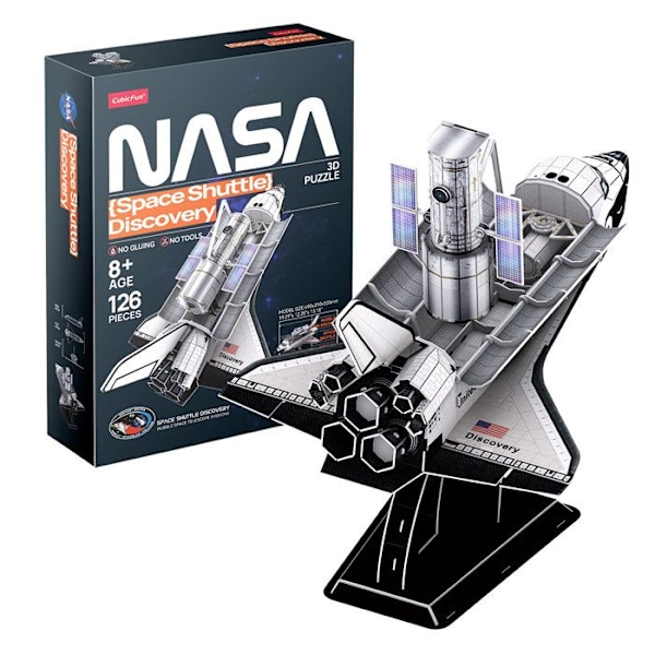 3D Space Shuttle Discovery-puslespil, 3D-puslespil til børn, modeller og voksne modeller, gave til 8-årig dreng, model, der skal bygges til voksne