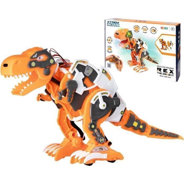 Xtrem Bots - T Rex Dinobot, Toy Robot Dinosaur, Programmerbar Dinosaur Robot, Child Robot, Tyrannosaurus And Giant Robot