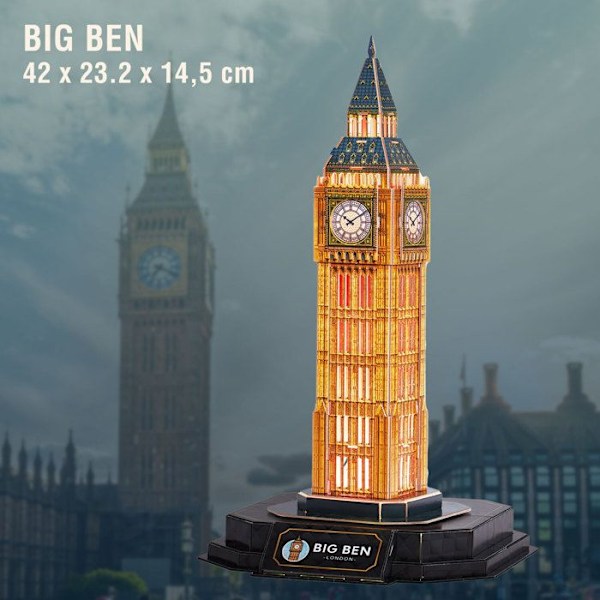 3D-pussel - Big Ben LED | Modell att bygga |