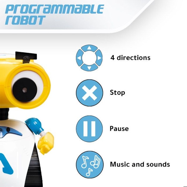 Xtrem Bots - programmerbar robot Andy, interaktiv pedagogisk leksak, intelligenta pedagogiska spel för barn, leksaker för pojkar och flickor 4 år gam