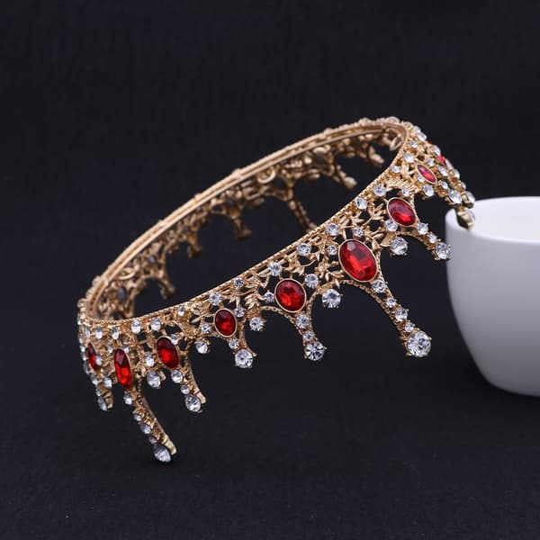 Brude Tiara Rhinestone Krone Bryllup Tilbehør