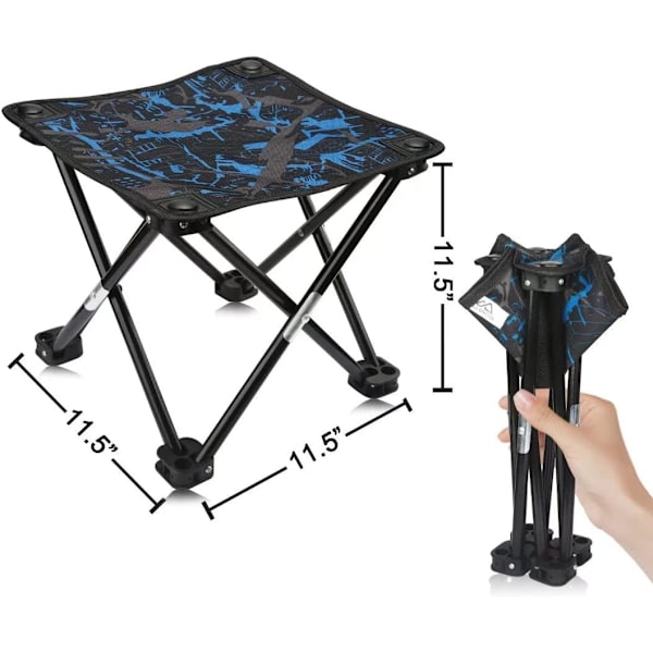 Campingpall Bärbar Fällbar Pall Bärbar Stol Mini Hopvikbar