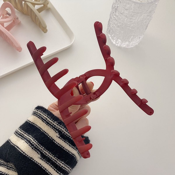 Hårklämma stor 13 cm halkfri stor matt käke fjärilsklämma C