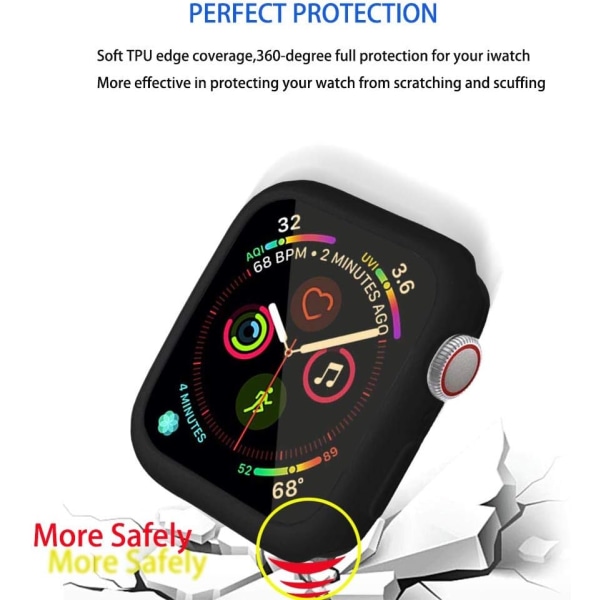 Apple Watch Case 44 mm Series 6/5/4/SE Premium myk fleksibel TPU T