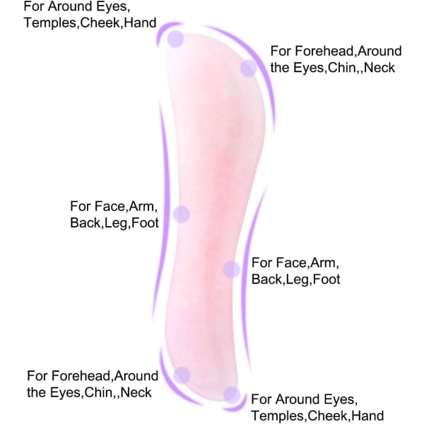 Wand Gua Sha -raaputus- ja hierontatyökalut luonnonkivestä valmistettu kasvojen ruusukvartsi