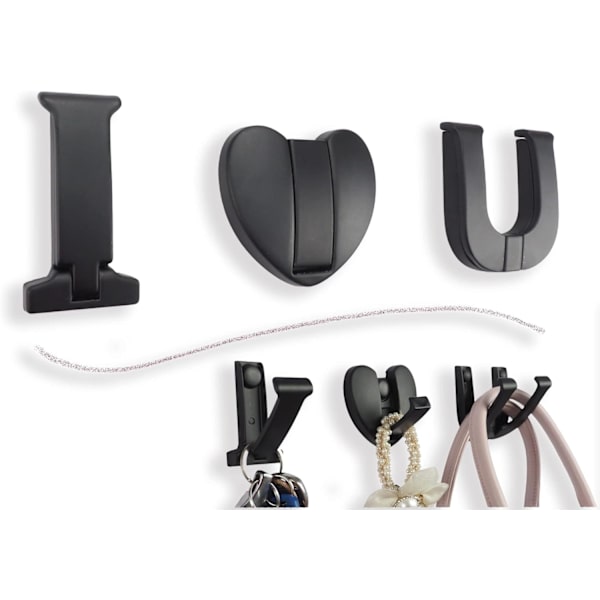 Folding Hideaway frakkkroker - Space Aluminium Love Heart Shape og