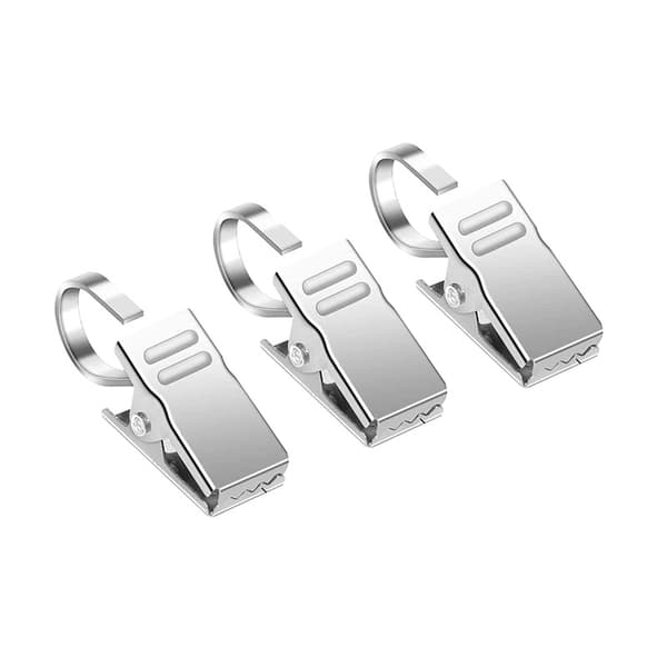 Gardinklips | Sett med 30 | Gardinklips for dusjforheng/ringkrok/