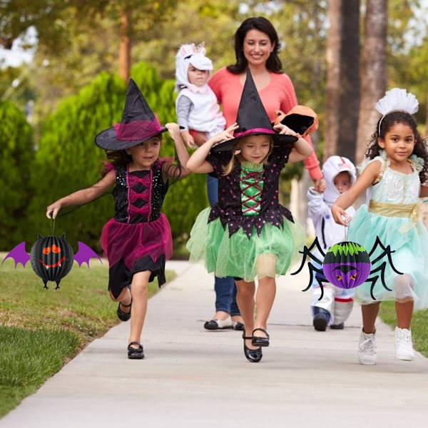 Halloween Lygte Dekoration, Foldet Papir Hængende Græskarlygte
